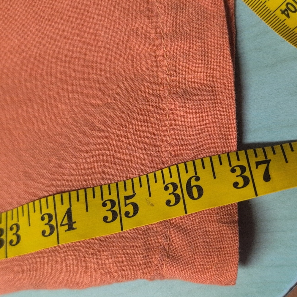 Cynthia Rowley Orange Linen Pants. - Picture 7 of 9